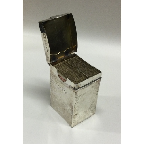129 - OF BRIDGE INTEREST: A silver Bridge playing cards box. London 1909. By Asprey & Co. Approx. 72 grams... 
