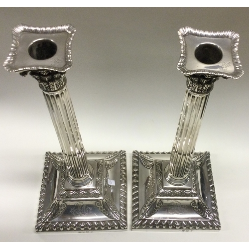 131 - A tall pair of silver candlesticks. London 1767. By William Abdy. Approx. 2400 grams gross weight. A... 