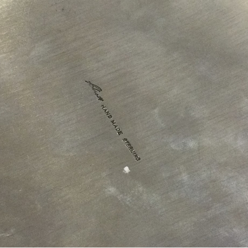 217 - A large impressive silver and enamel table box. Signed and marked to base. Approx. 567 grams. Est. £... 