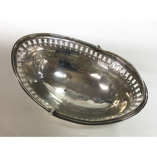 225 - An 18th Century George III wing handled pierced silver basket. London 1791. Approx. 103 grams. Est. ... 