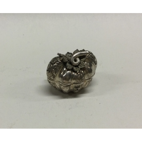 53 - An unusual silver box in the form of fruit. Possibly Chinese? Approx. 17 grams. Est. £30 - £50.
