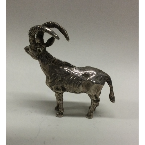 12 - An African silver figure of a deer. marked to base. Approx. 147 grams. Est. £200 - £300.