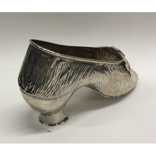 157 - A large Victorian silver model of a shoe. Birmingham 1890. Approx. 150 grams. Est. £350 - £400.