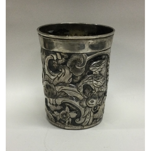 An early 18th Century Russian silver beaker dated 1753. Marked to base ...