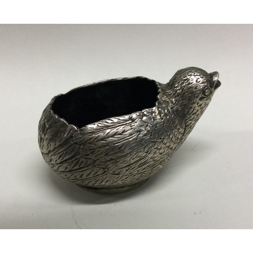 34 - A rare early 20th Century silver sauceboat in the form of a chick. Marked to base. Approx. 110 grams... 