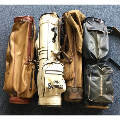 1564 - Four vintage golf bags. Various makers. Est. £20 - £30.