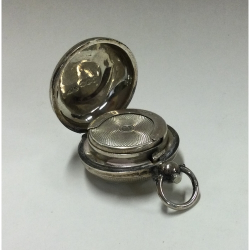 230 - An engine turned silver sovereign case. Birmingham 1901. Approx.15 grams. Est. £35 - £45.