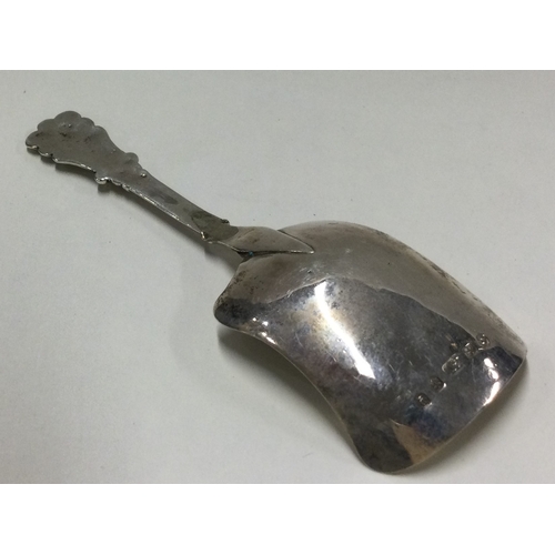 241 - A Victorian silver caddy spoon with bright cut decoration. Birmingham. By George Unite. Approx. 8 gr... 