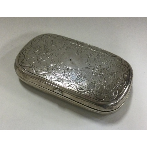 34 - A Turkish silver hinged top box decorated with flowers. Approx. 122 grams. Est. £200 - £300.