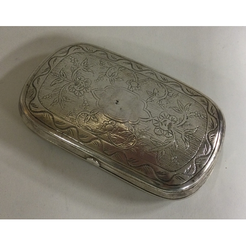 34 - A Turkish silver hinged top box decorated with flowers. Approx. 122 grams. Est. £200 - £300.