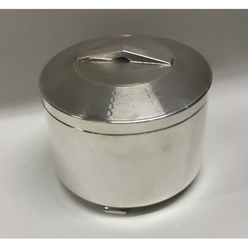 57 - CHESTER: An Art Deco silver biscuit barrel.1938. Approx. 395 grams. Est. £250 - £300.