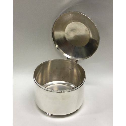 57 - CHESTER: An Art Deco silver biscuit barrel.1938. Approx. 395 grams. Est. £250 - £300.