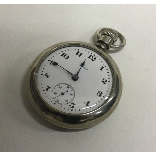 915 - An open face Elgin pocket watch with open back. Est. £30 - £50.