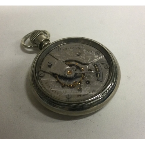 915 - An open face Elgin pocket watch with open back. Est. £30 - £50.