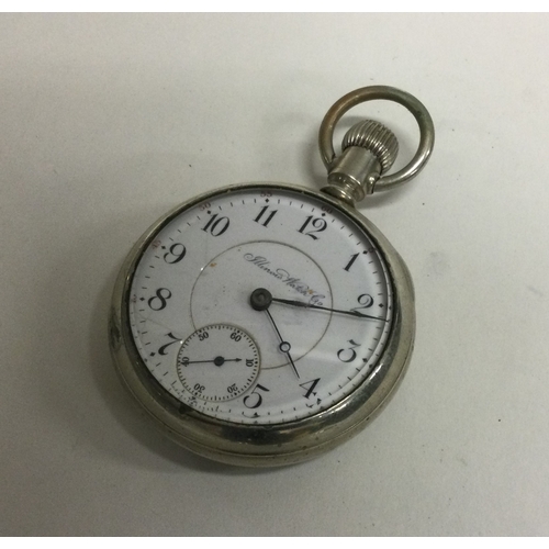 917 - ILLINOIS: An open face pocket watch with open back. Est. £30 - £50.