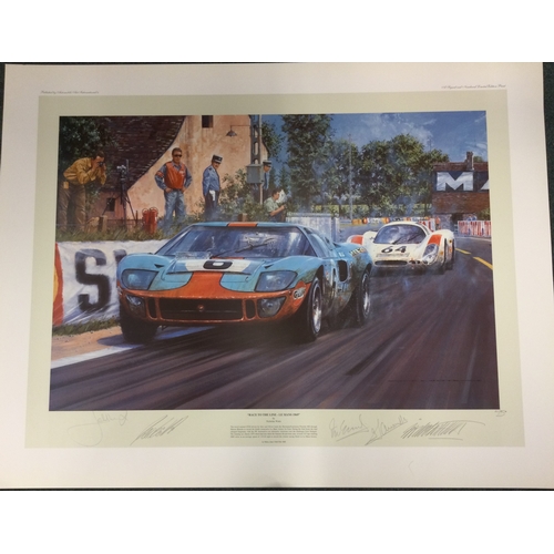 232 - NICHOLAS WATTS (British b. 1947): An unframed limited edition lithograph print entitled 'Race to The... 