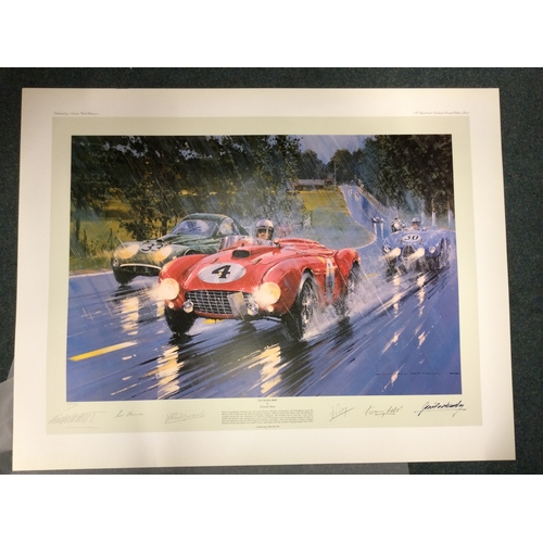 238 - NICHOLAS WATTS (British b. 1947): An unframed limited edition lithograph print entitled 'Le Mans 195... 