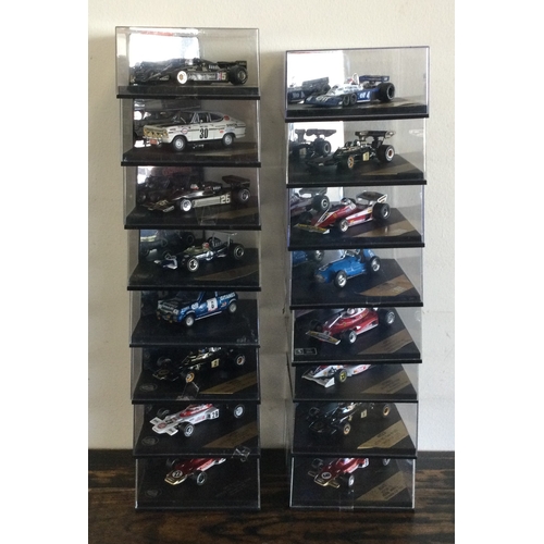 364 - QUARTZO: Sixteen various boxed model racing cars. Est. £20 - £30.