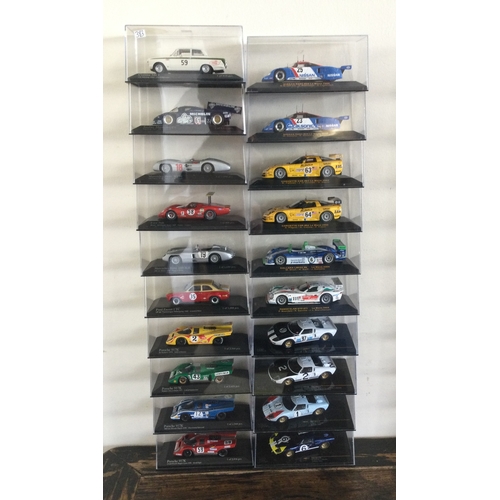 383 - Twenty various boxed model racing cars. Est. £20 - £30.