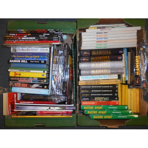 187 - BOOKS: Various motoring books. 2 boxes. Est. £15 - £25.