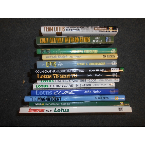 38 - BOOKS: LOTUS: 13 books. Est. £40 - £60.