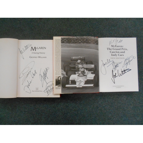 67 - BOOKS: McLAREN: WILLIAMS, G: McLaren A Racing History 1991, signed by E. Fittipaldi, J. Maas, P. Tom... 