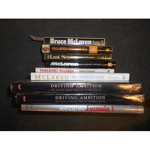 69 - BOOKS: McLAREN: SCHLEGELMILCH, R.W: McLaren Formula 1 plus 8 others (9). Est. £30 - £70.