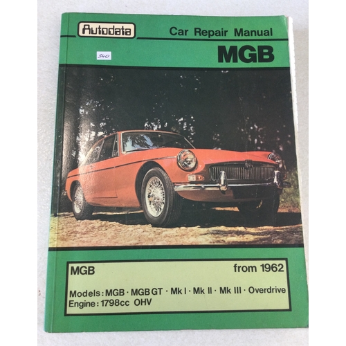 340 - A selection of various motoring books and manuals. Est. £15 - £20.