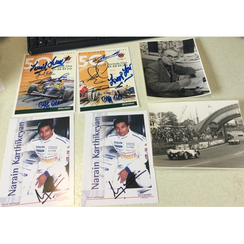 193 - BOOKS: AUTOGRAPHS: A large collection of 150+ racing driver autographs, incl. J. Brabham, J. Surtees... 