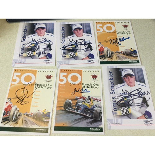 193 - BOOKS: AUTOGRAPHS: A large collection of 150+ racing driver autographs, incl. J. Brabham, J. Surtees... 