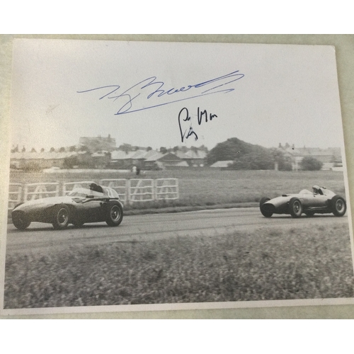 193 - BOOKS: AUTOGRAPHS: A large collection of 150+ racing driver autographs, incl. J. Brabham, J. Surtees... 