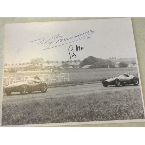 193 - BOOKS: AUTOGRAPHS: A large collection of 150+ racing driver autographs, incl. J. Brabham, J. Surtees... 