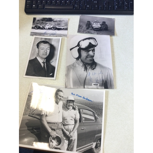 193 - BOOKS: AUTOGRAPHS: A large collection of 150+ racing driver autographs, incl. J. Brabham, J. Surtees... 