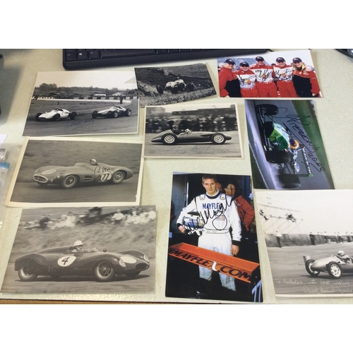 193 - BOOKS: AUTOGRAPHS: A large collection of 150+ racing driver autographs, incl. J. Brabham, J. Surtees... 