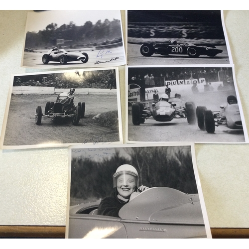 193 - BOOKS: AUTOGRAPHS: A large collection of 150+ racing driver autographs, incl. J. Brabham, J. Surtees... 