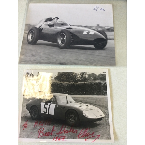 193 - BOOKS: AUTOGRAPHS: A large collection of 150+ racing driver autographs, incl. J. Brabham, J. Surtees... 