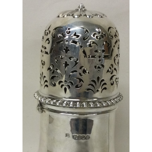 106 - An oversized Victorian silver sugar caster. London 1886. By John Aldwinckle and Thomas Slater. Appro... 