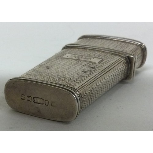 180 - A William IV engine turned silver etui. Birmingham 1833. By Taylor and Perry.  Approx. 25 grams. Est... 