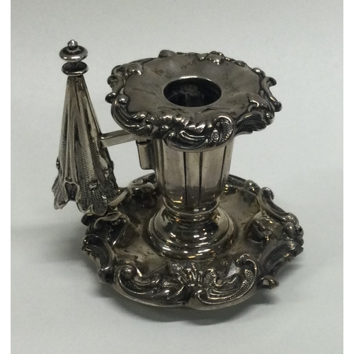 218 - A Victorian silver chamberstick with removable nozzle. London. Approx. 56 grams. Est. £20 - £30.