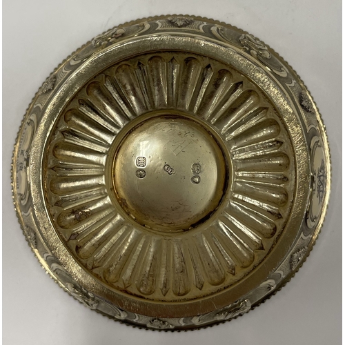 245 - A rare neoclassical silver gilt Victorian bowl. London 1867. By George Angel. Approx. 224 grams. Est... 