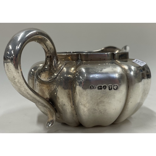 265 - PETER AND ANN BATEMAN: A fine and large oversized 18th Century George III silver bright cut cream ju... 