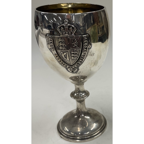 291 - A silver goblet inscribed with 'Civil service athletic sports’. London 1906. By Harry Freeman. Appro... 