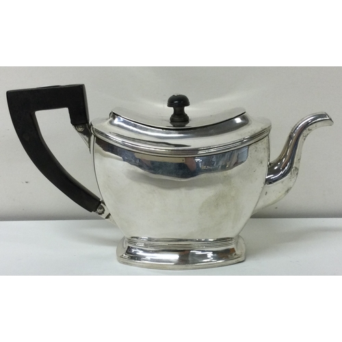 51 - A fine 19th Century Dutch silver bachelor's teapot. Approx. 201 grams. Est. £250 - £300.