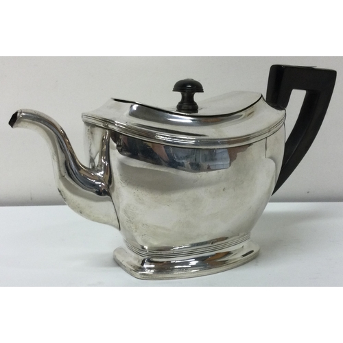 51 - A fine 19th Century Dutch silver bachelor's teapot. Approx. 201 grams. Est. £250 - £300.