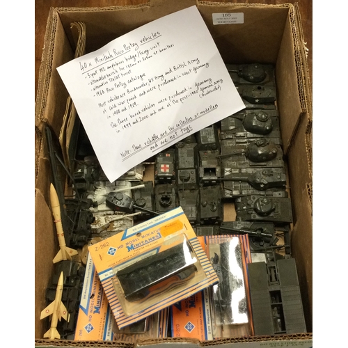 185 - ROCO PEETZY ‘MINITANKS’ MILITARY VEHICLES FOR COLLECTORS:

-	Thirty-seven un-boxed Roco Peetzy HO sc... 