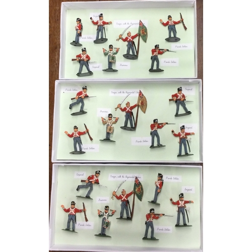 186 - SOLDIERS OF THE 49th, 62nd & 66th REGIMENT OF FOOT FOR COLLECTORS:

-	A boxed set of seven soldiers ... 