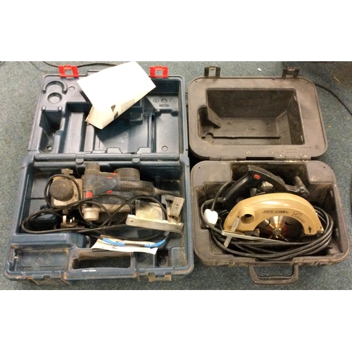 840 - A Bosch planer together with a skill saw. Est. £20 - £30.