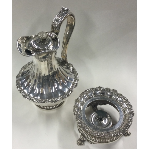 123 - JOHN BRIDGE: A extremely rare silver kettle on a stand. London 1824. Approx. 1766 grams. Est. £2000 ... 