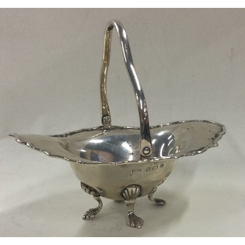 207 - A silver swing handled basket. Birmingham 1904. By Levi and Salaman. Approx. 54 grams. Est. £40 - £6... 