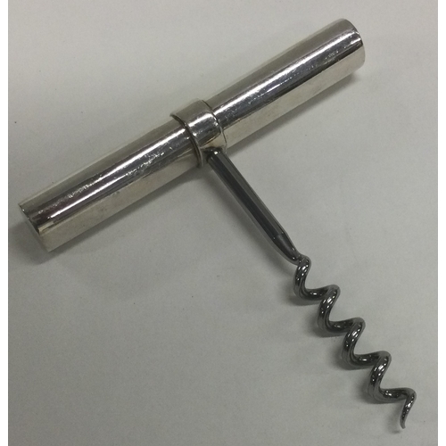 275 - CARRS: A solid silver corkscrew. Approx. 61 grams. Est. £100 - £200.